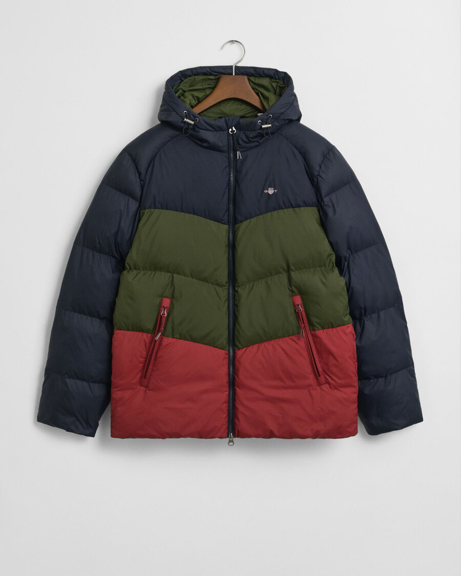 color blocked active cloud jacket - evening blue