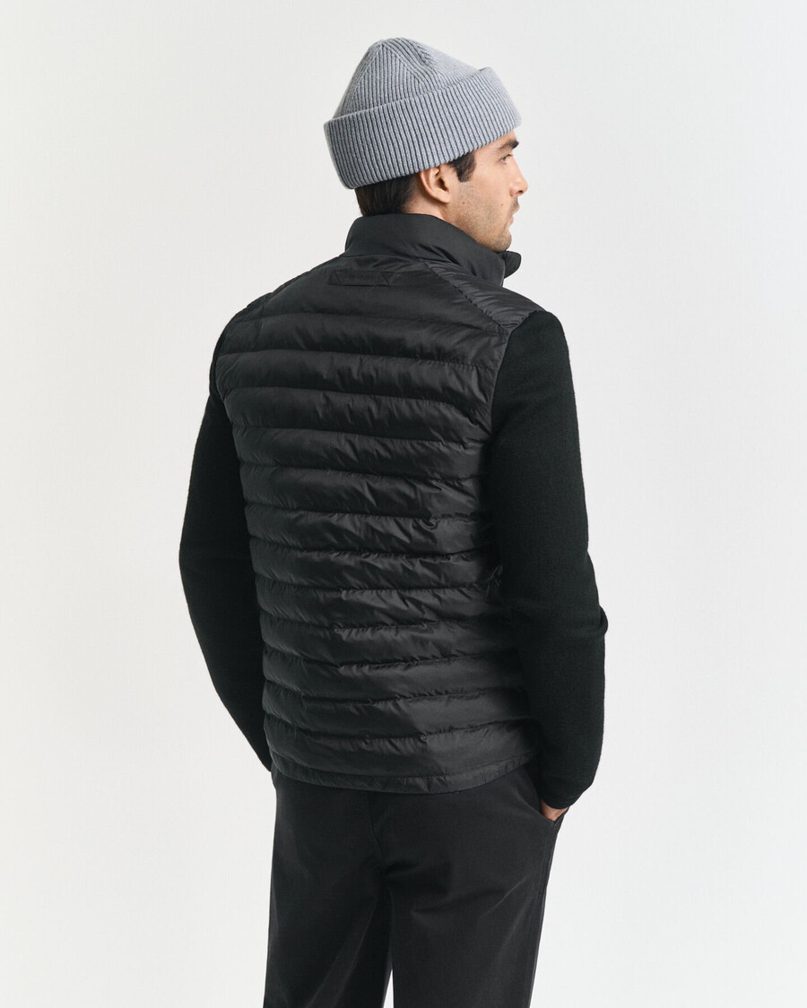 mixed media jacket - black