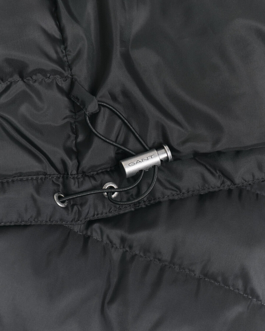 mixed media jacket - black