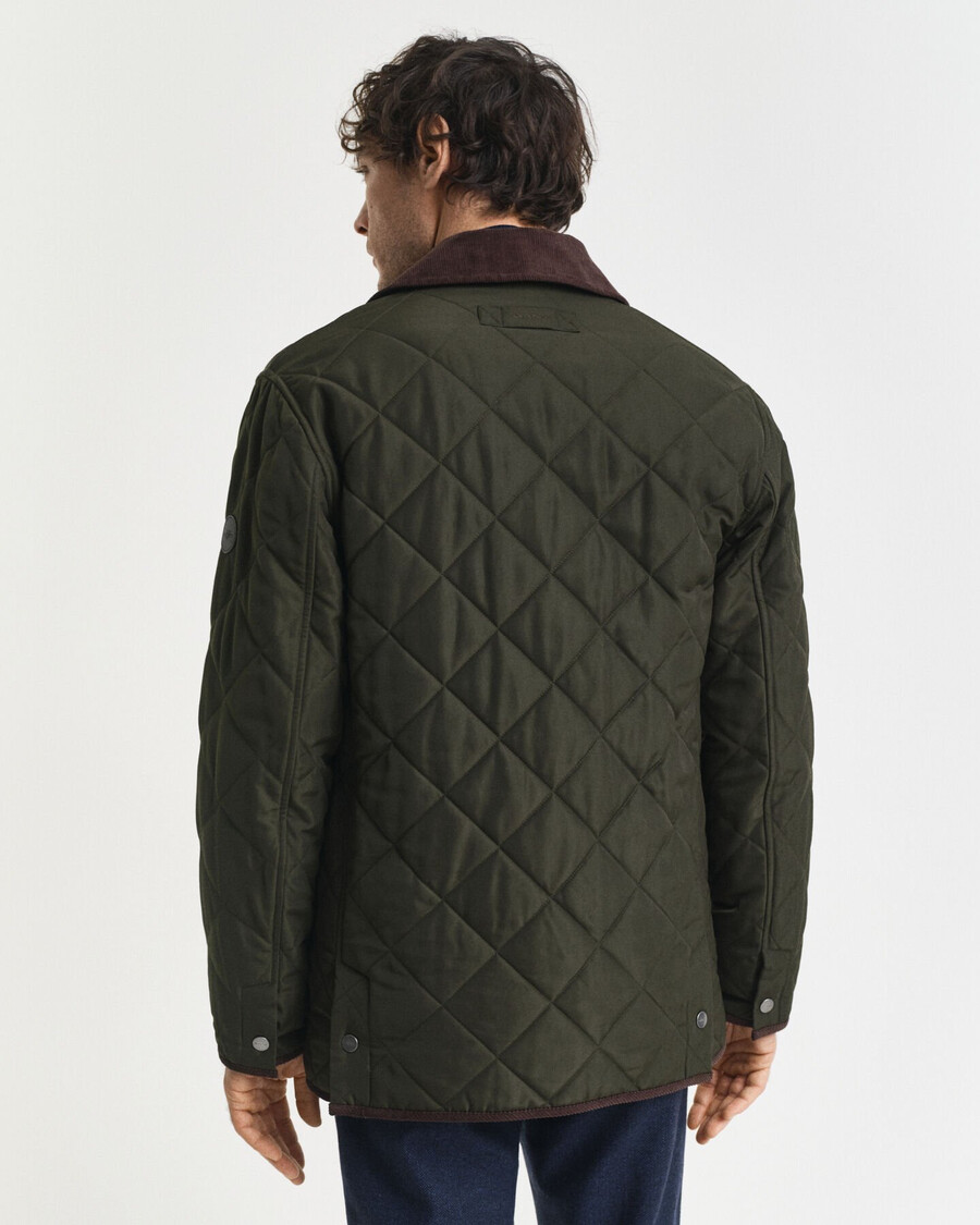 quilted jacket - dark moss green