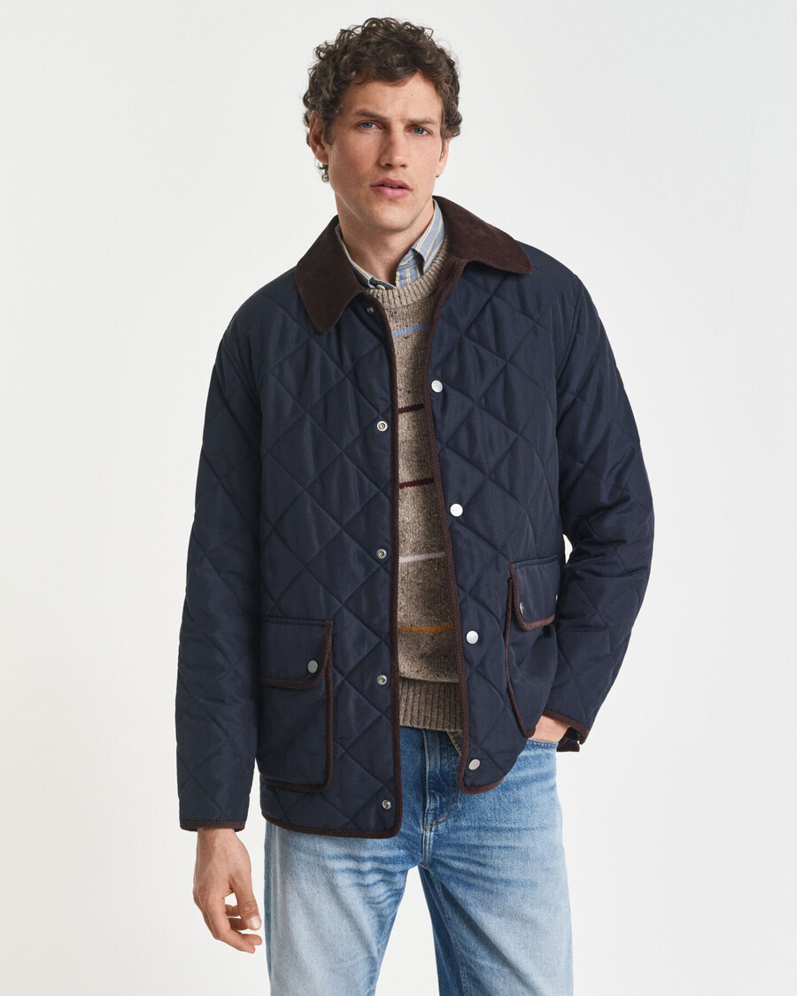 quilted jacket - evening blue