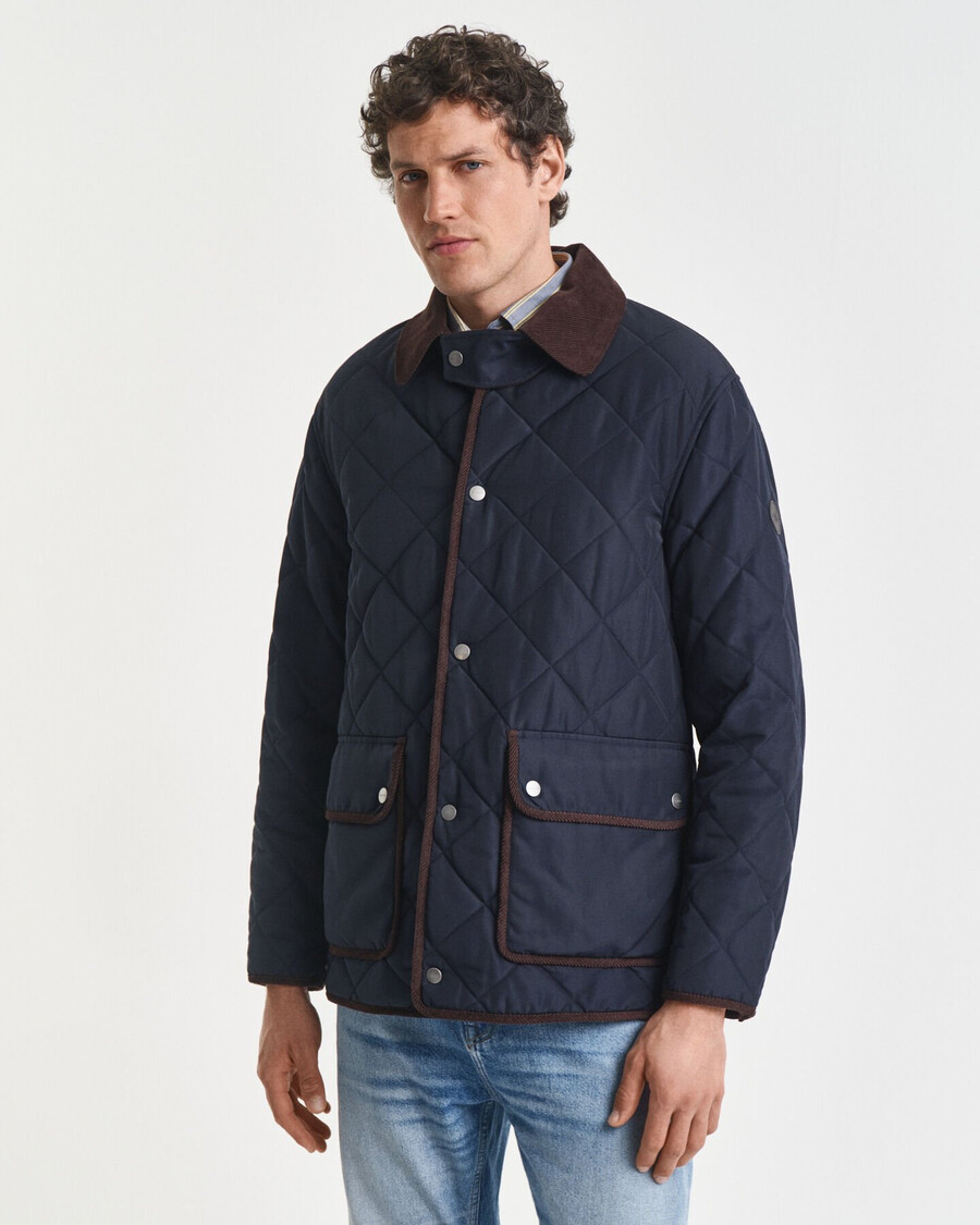 quilted jacket - evening blue