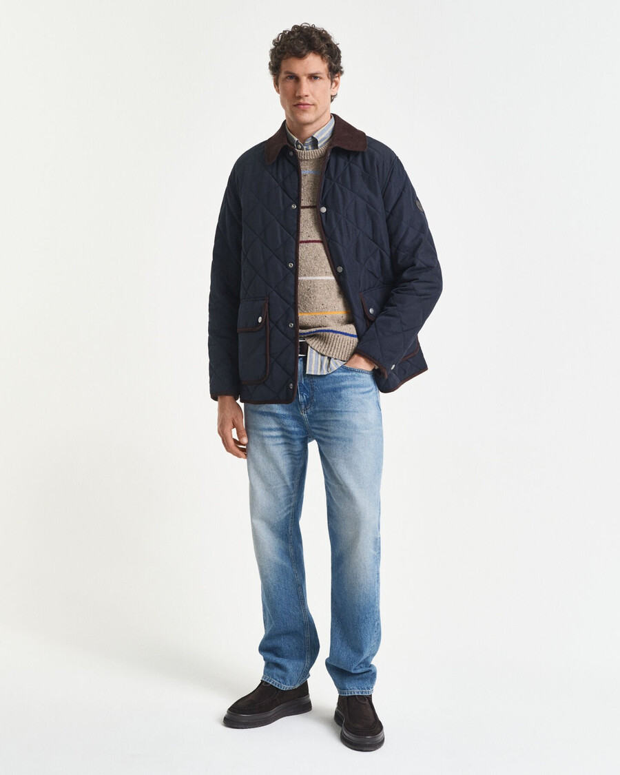 quilted jacket - evening blue