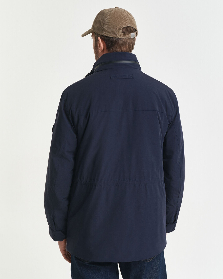 double mid length jacket - evening blue
