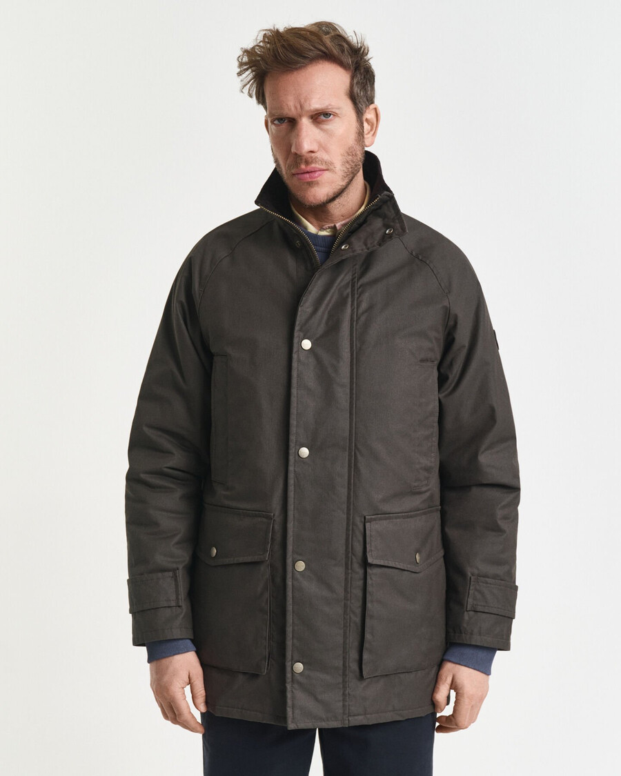 double decker jacket - dusk green
