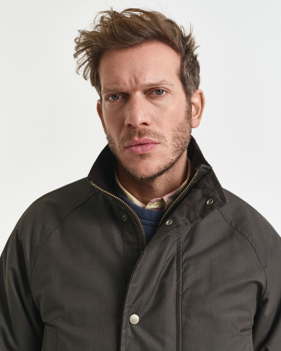 double decker jacket - dusk green