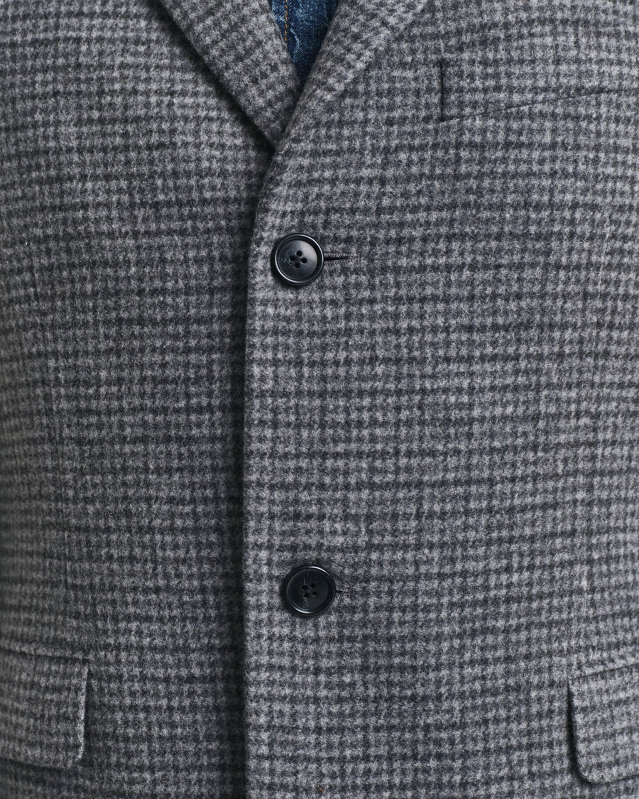 twotone wool coat - black