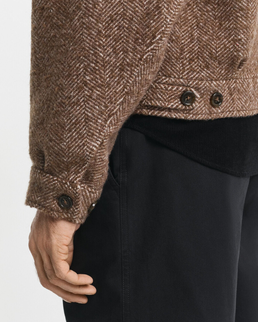wool harrington jacket - warm khaki