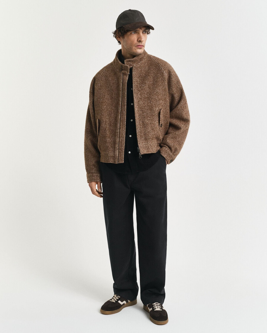 wool harrington jacket - warm khaki