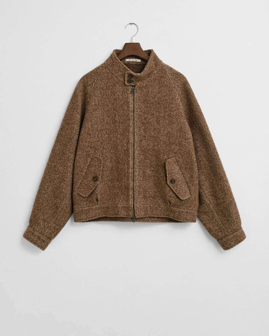 wool harrington jacket - warm khaki