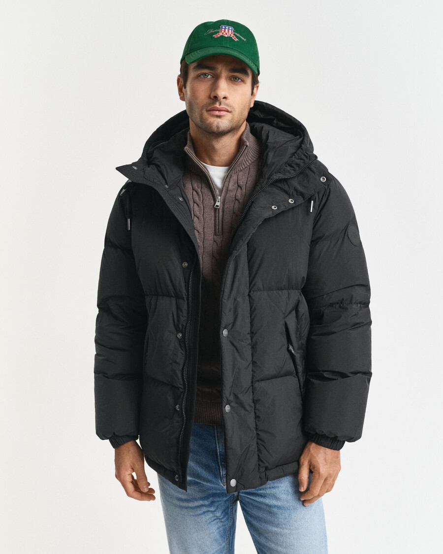 down puffer jacket - black
