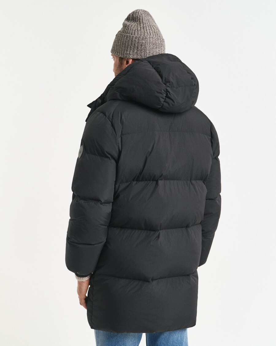 down puffer parka - black