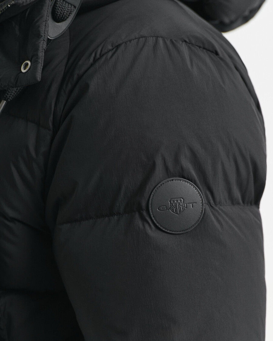 down puffer parka - black