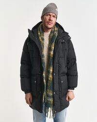 down puffer parka - black