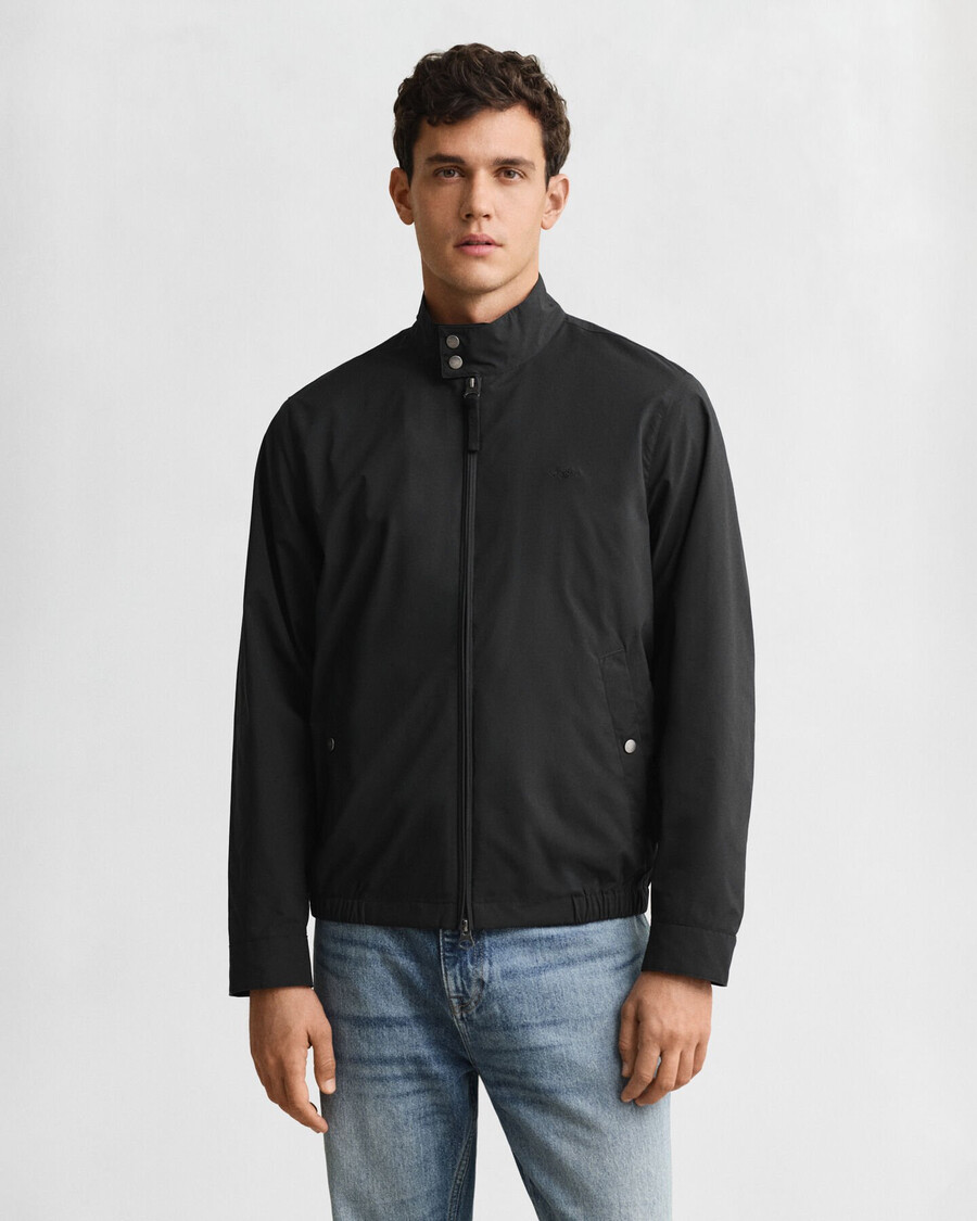 lightweight harrington jacket - black
