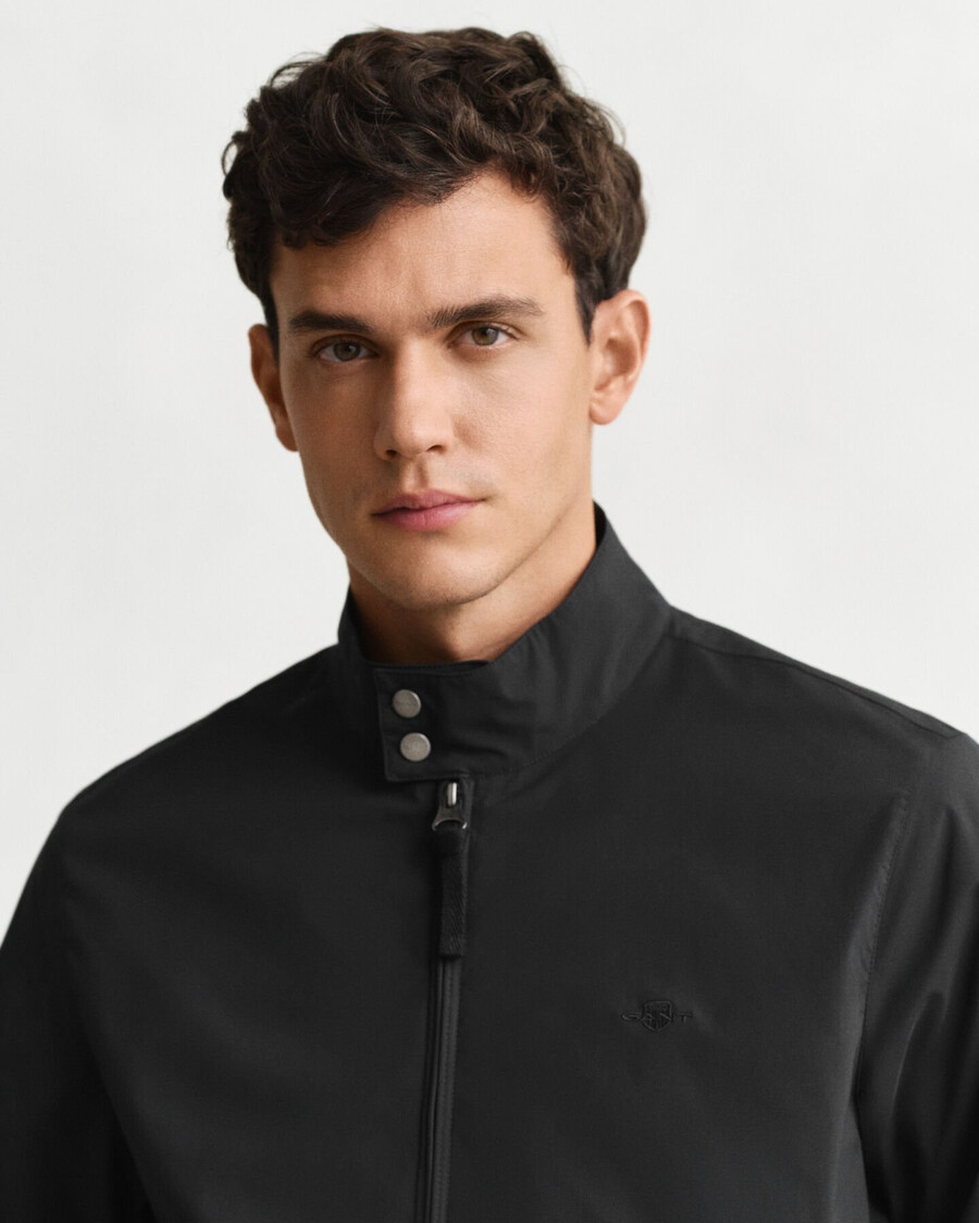 lightweight harrington jacket - black