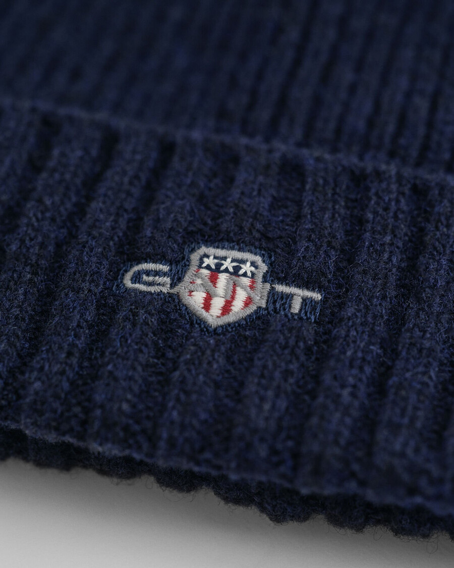 shield wool beanie - marine