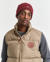 shield wool beanie - plumped red