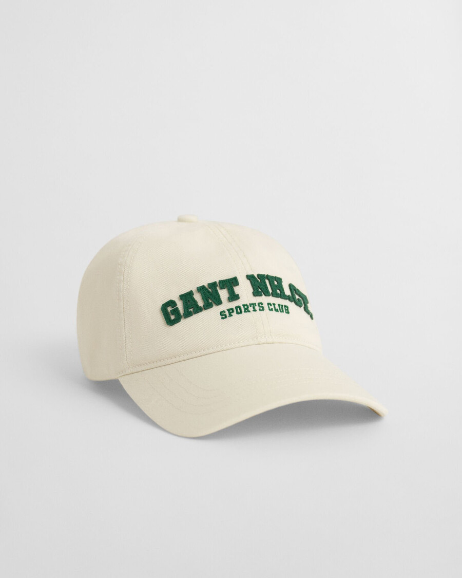 felt graphic washed cap - cream