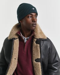 shield wool beanie - tartan green
