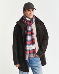 tartan cashmere blend scarf - ruby red