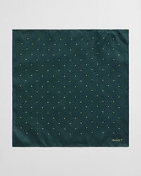 dot print pocket square - tartan green