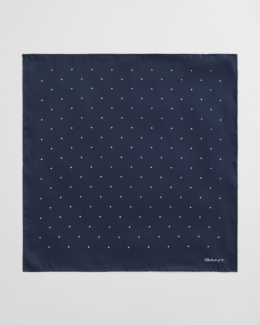 dot print pocket square - marine