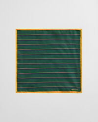 striped pocket square - forest green