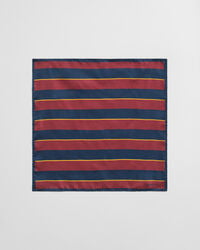 striped pocket square - plumped red