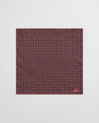 foulard print pocket square - plumped red