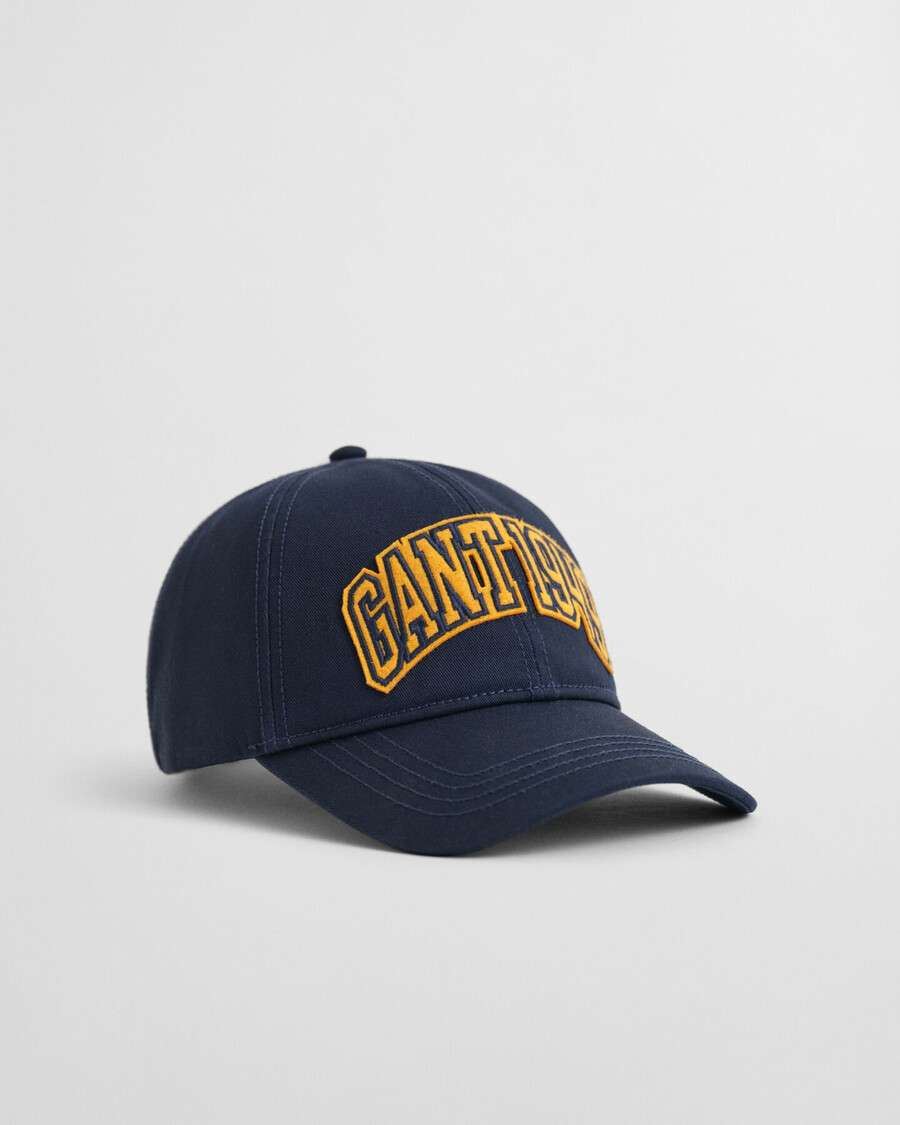 graphic cotton twill cap - evening blue