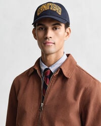 graphic cotton twill cap - evening blue
