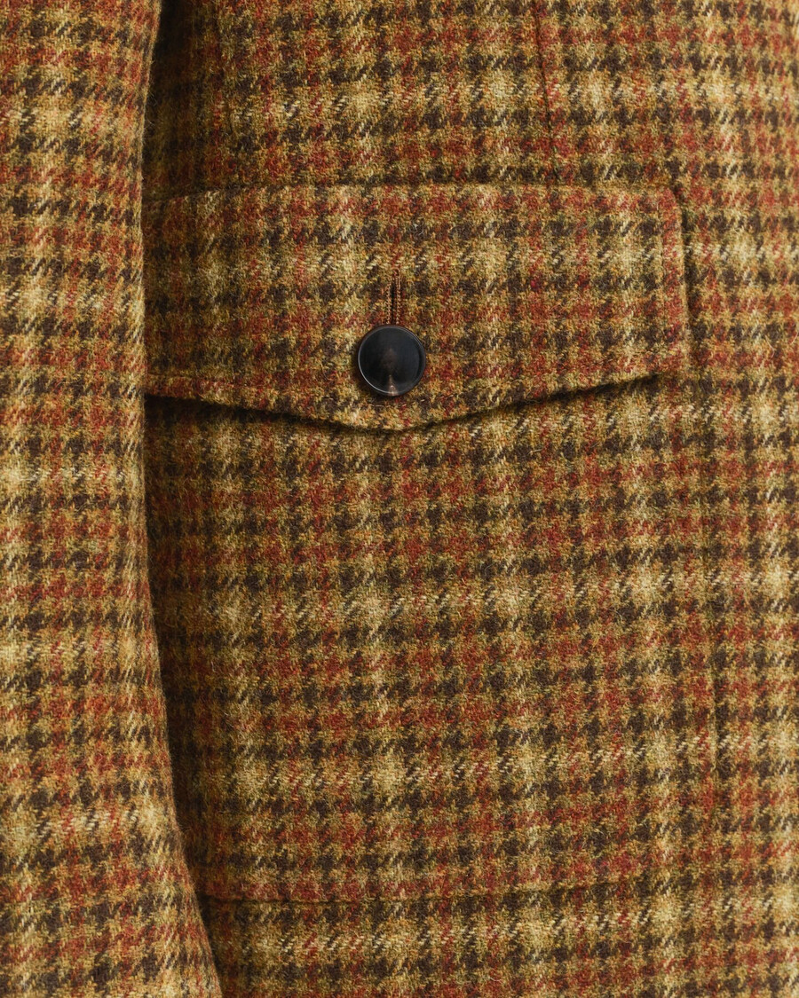 relaxed fit checked tweed blazer - peanut butter