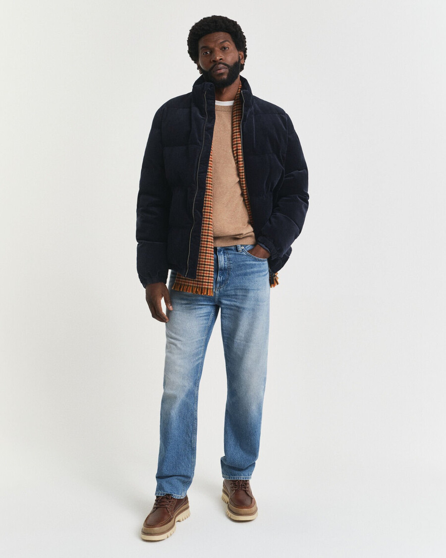 classic cotton crew neck sweater - dk sand melange