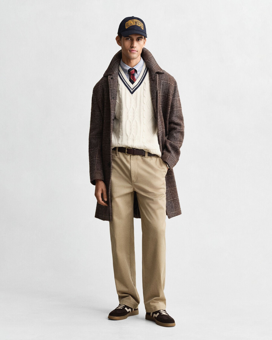 cable knit vest - cream