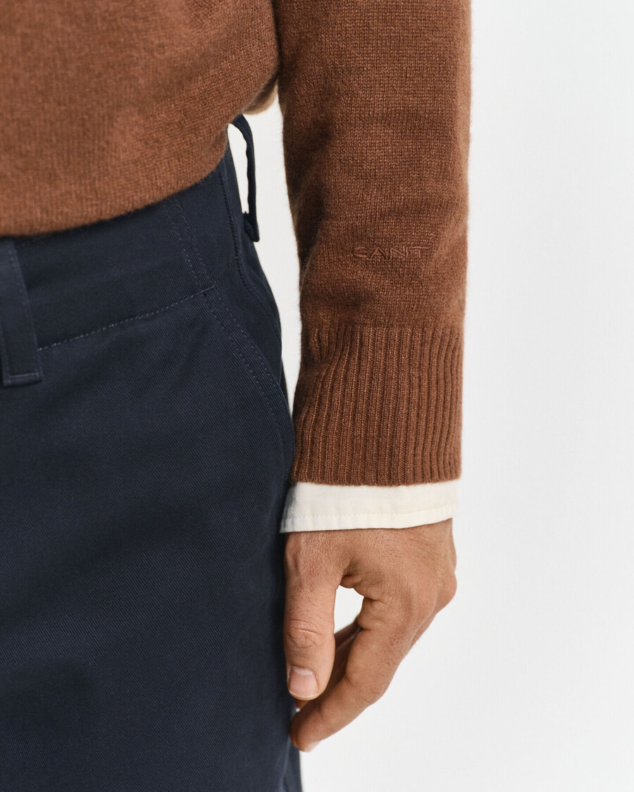 cashmere crew neck sweater - mahogany brown
