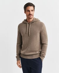 cashmere blend hoodie - dk sand melange