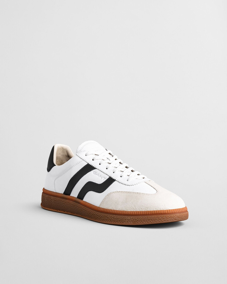 cuzmo leather sneakers - black white