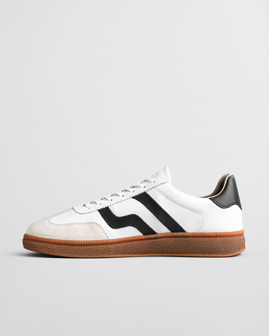 cuzmo leather sneakers - black white