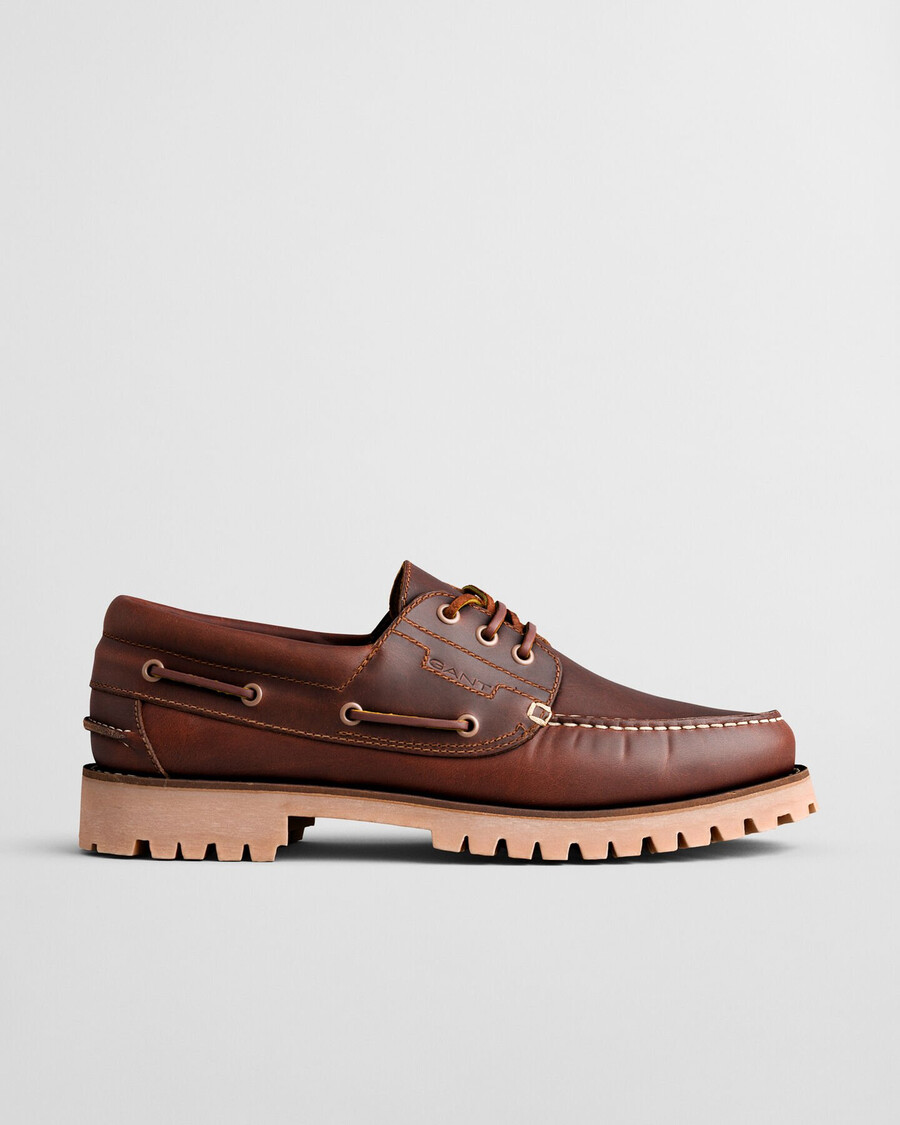 tratton low lace shoes - cognac