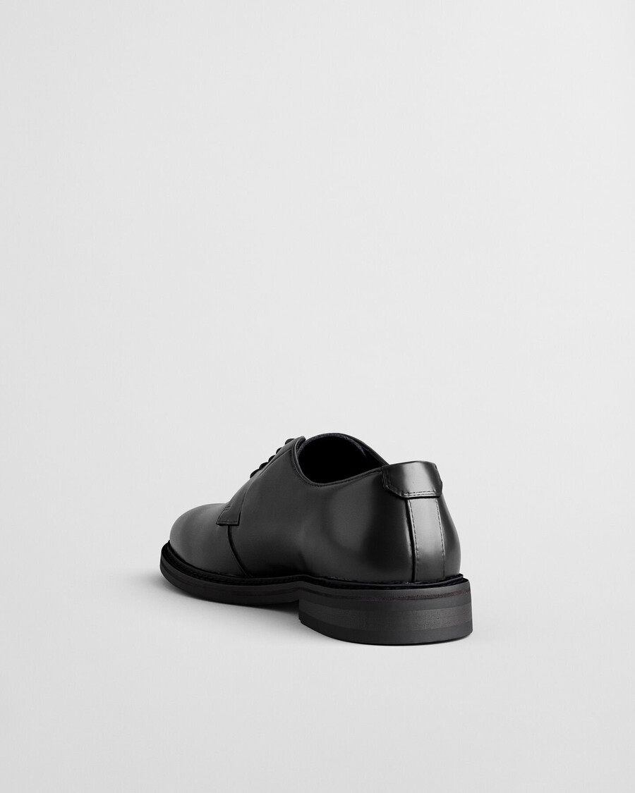 bidford leather derby shoes - black