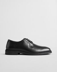 bidford leather derby shoes - black