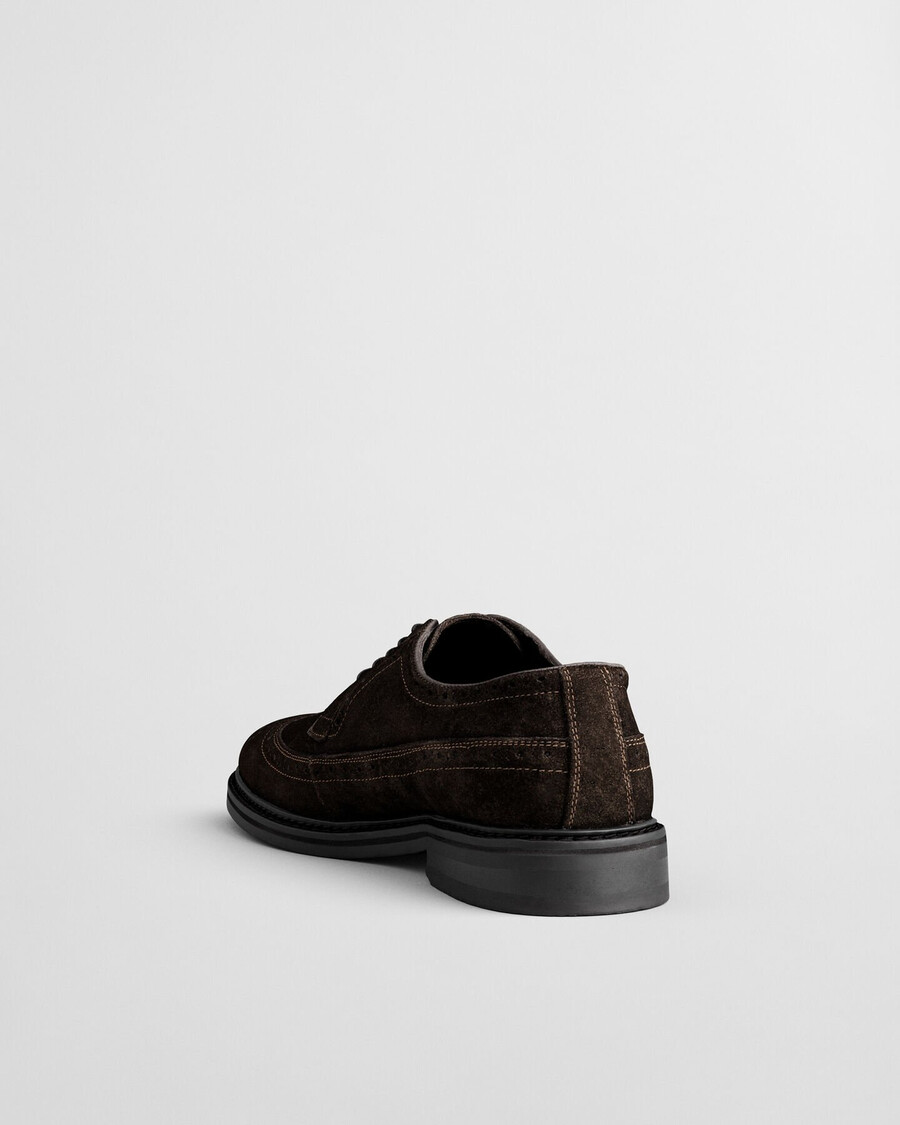 bidford suede derby shoes - deep brown
