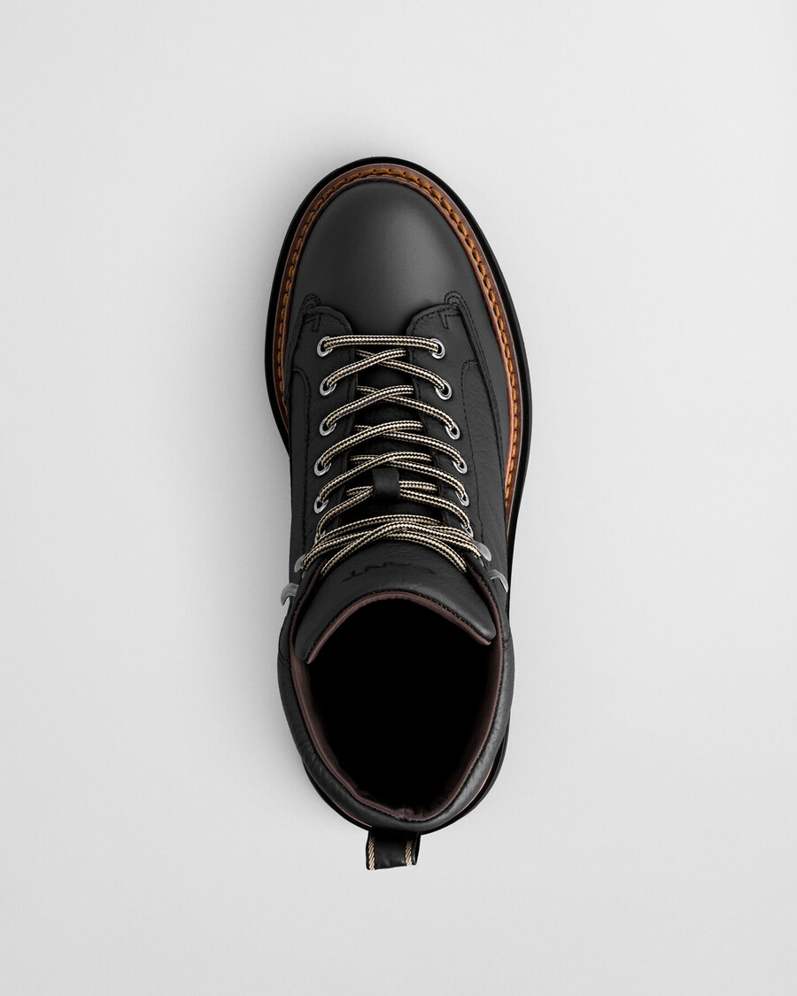 hillprep mid leather boots - black