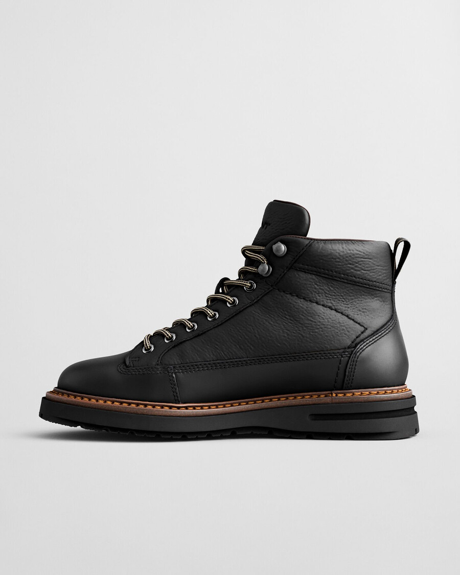 hillprep mid leather boots - black