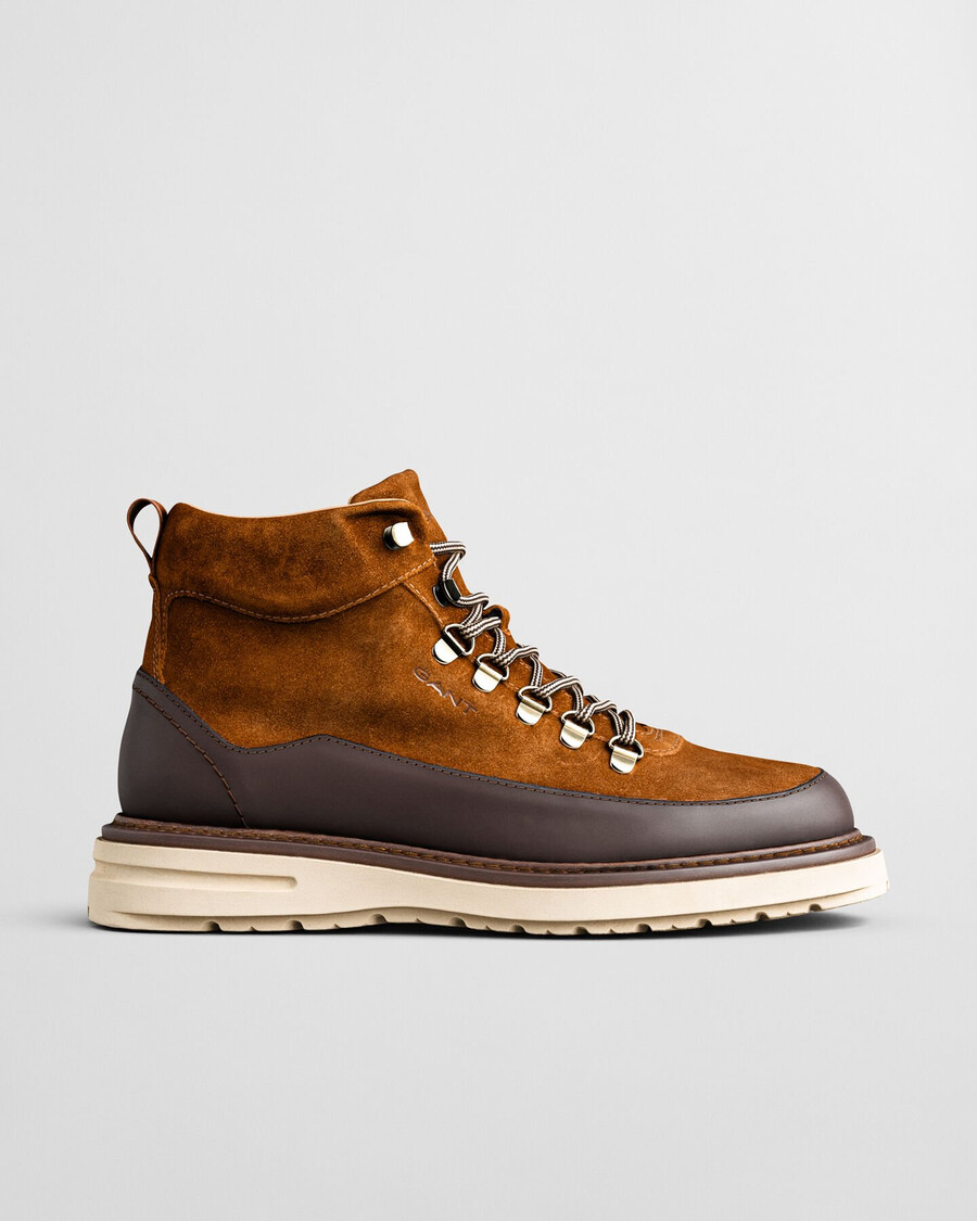 hillprep mid suede boots - cognac