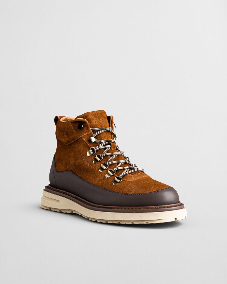 hillprep mid suede boots - cognac