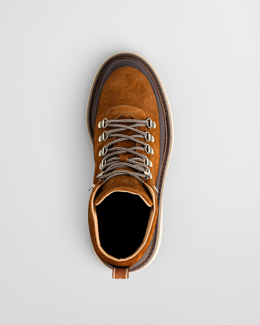 hillprep mid suede boots - cognac