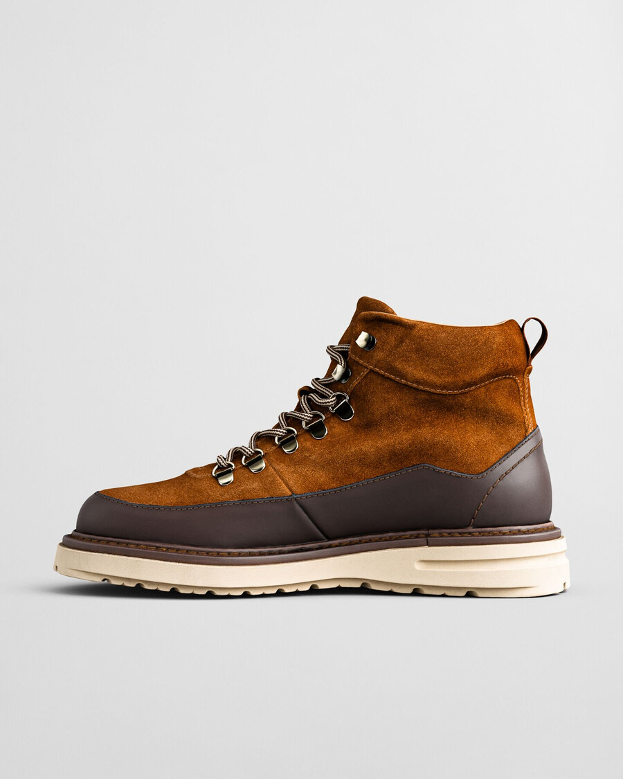 hillprep mid suede boots - cognac