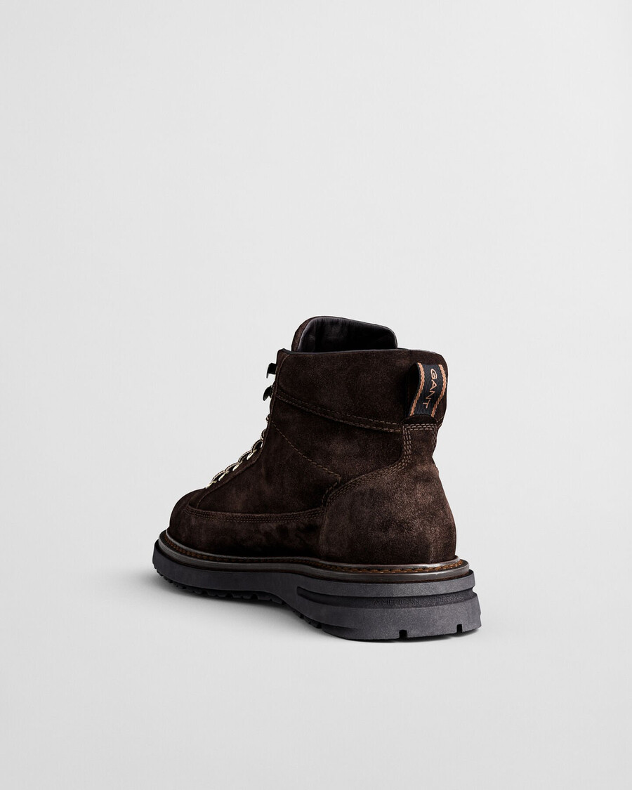 hillprep mid suede boots - deep brown